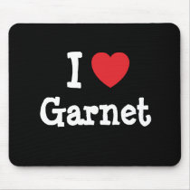 I love Garnet heart T-Shirt mousepads by funnycustomtshirts I love Garnet heart T-Shirt mousepads