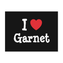 I love Garnet heart T-Shirt postcards by funnycustomtshirts I love Garnet heart T-Shirt postcards