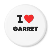 I Love Garret Fridge Magnet