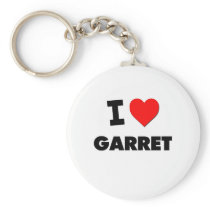 I Love Garret Key Chains