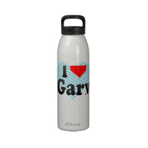 I Love Gary, United States Water Bottle