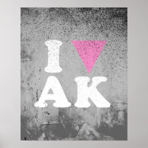 I LOVE GAY AK - WHITE -.png Print