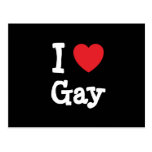 I love Gay heart T-Shirt Post Card