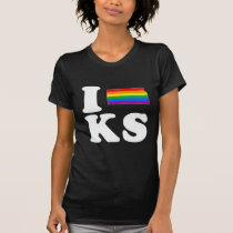 I LOVE GAY KANSAS - WHITE -.png Tshirts