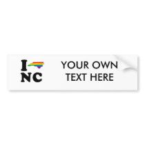 I LOVE GAY NORTH CAROLINA BUMPER STICKERS