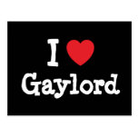 I love Gaylord heart custom personalized Post Cards