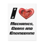 I love gears postcards
