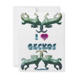 I Love Geckos Invites