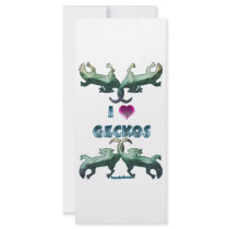 I Love Geckos Personalized Rack Card