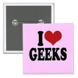 I Love geeks buttons