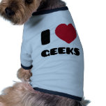I Love Geeks Doggie Tee Shirt