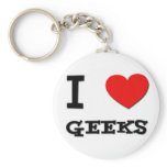 I Love Geeks Key Chain