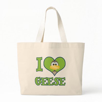 I Love geese Bag by goofkins