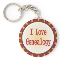 I Love Genealogy Key Chain