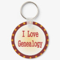 I Love Genealogy keychain