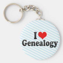 I Love Genealogy Keychain