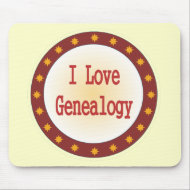 I Love Genealogy mousepad