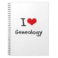 I Love Genealogy Spiral Note Book