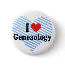 I Love Geneaology Pinback Button