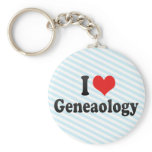 I Love Geneaology Keychains
