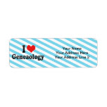 I Love Geneaology Return Address Label