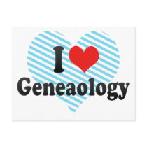 I Love Geneaology Post Card