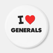 I Love Generals Fridge Magnet