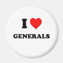 I Love Generals Refrigerator Magnet
