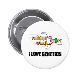 I Love Genetics (DNA Replication) Buttons