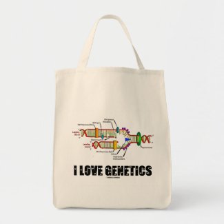 I Love Genetics (DNA Replication) Canvas Bag