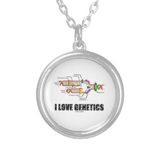 I Love Genetics (DNA Replication) Custom Necklace