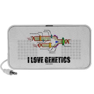 I Love Genetics (DNA Replication) iPod Speakers