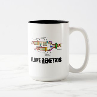 I Love Genetics (DNA Replication) Mugs