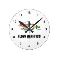 I Love Genetics (DNA Replication) Wall Clock