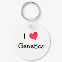 I Love Genetics keychains