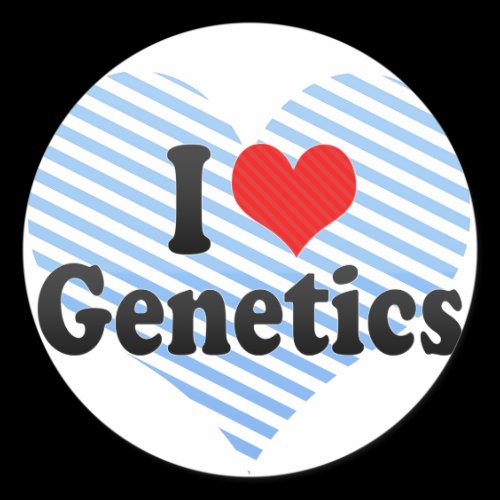 I Love Genetics Stickers