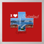 I love Geneva, Switzerland - Poster