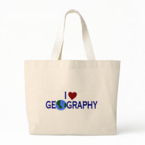 I Love Geography Canvas Bags
