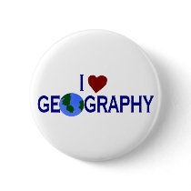 I Love Geography Pins