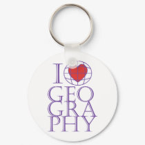 I Love Geography keychains by BiskerVille I Love Geography keychains