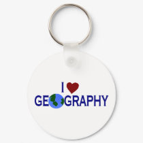 I Love Geography keychains by worldsfair I Love Geography keychains