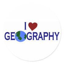 I Love Geography Sticker