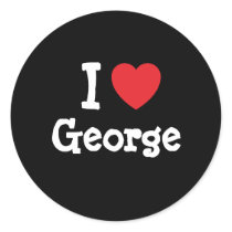 I love George heart custom personalized stickers
