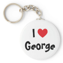 I Love George keychains