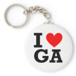 I Love Georgia Design Key Chains