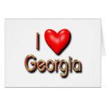I Love Georgia Greeting Cards