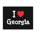 I love Georgia heart T-Shirt postcards by funnycustomtshirts I love Georgia heart T-Shirt postcards