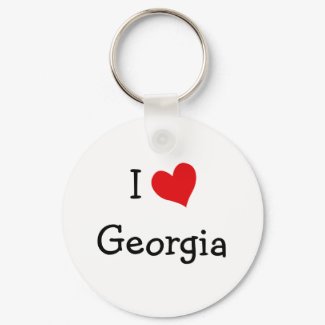 I Love Georgia keychain