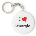 I Love Georgia Keychains