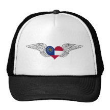 I Love Georgia -wings Hats